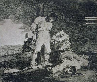 Ja siitä ei ole apua, "The Disasters of War" -levy 15 tekijältä Francisco Jose de Goya y Lucientes