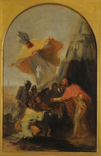 Pyhän Isodoron ilmestyminen pyhälle kuningas Fernandolle edessä. tekijältä Francisco Jose de Goya y Lucientes