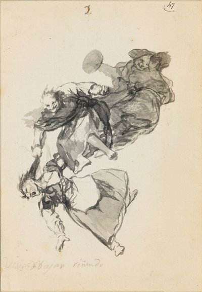 He menevät alas nauraen tekijältä Francisco de Goya