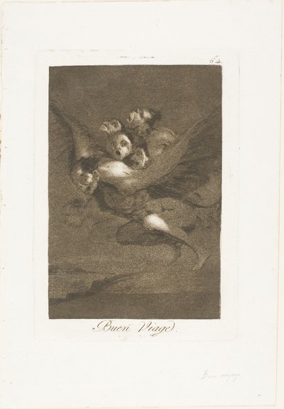 Hyvää matkaa, levy 64 Los Caprichosista tekijältä Francisco Jose de Goya y Lucientes