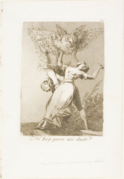 Eikö kukaan voi irrottaa meitä, levy 75 Los Caprichos -elokuvasta. tekijältä Francisco Jose de Goya y Lucientes