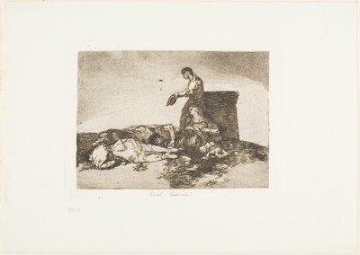 Julma tarina voi!, levy 48 julkaisusta The Disasters of War tekijältä Francisco Jose de Goya y Lucientes