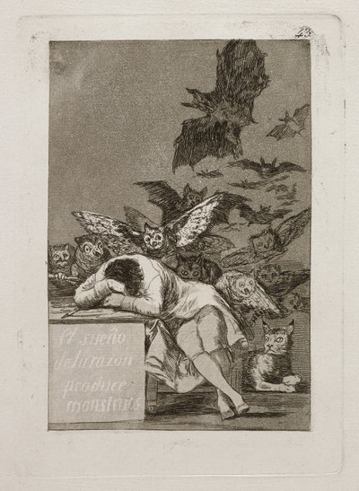 Järjen unelma tuottaa hirviöitä tekijältä Francisco Jose de Goya y Lucientes
