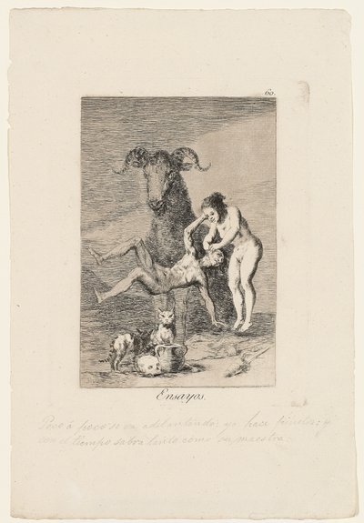 Esseitä, levy "Los Caprichosista", 1799 tekijältä Francisco de Goya