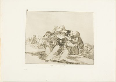 Kaikki on myrskyisää, Disasters of Warin levy 42 tekijältä Francisco Jose de Goya y Lucientes