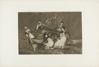 Heavier than a dead donkey, plate one from Los Proverbios tekijältä Francisco Jose de Goya y Lucientes