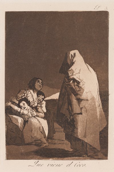 Here Comes the Bogey, myöhään 18. päivä - 19. päivän alussa vuosisadan (tulostus) tekijältä Francisco de Goya