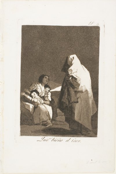 Here Comes the Bogeyman, levy kolme Los Caprichosista tekijältä Francisco Jose de Goya y Lucientes