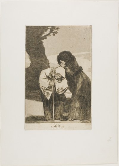 Hush, levy 28, Los Caprichos tekijältä Francisco Jose de Goya y Lucientes
