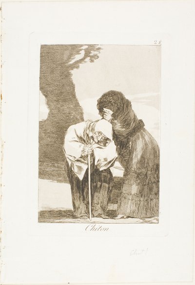 Hush, plat 28 de Los Caprichosfinnish tekijältä Francisco Jose de Goya y Lucientes