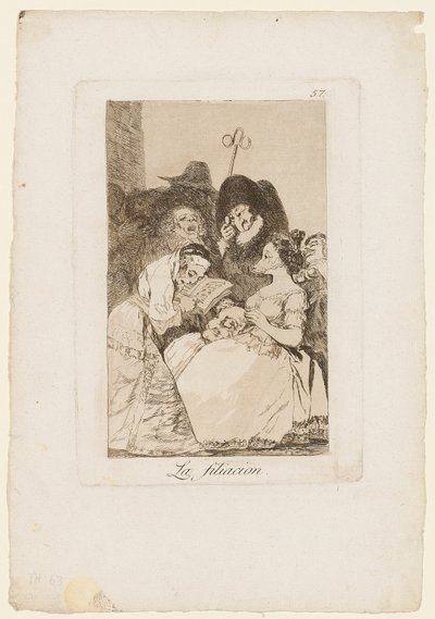 Filiation, levy "Los Caprichosista", 1799 tekijältä Francisco de Goya
