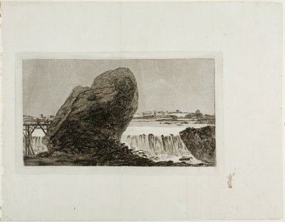 Maisema vesiputouksella tekijältä Francisco Jose de Goya y Lucientes