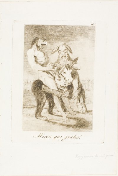 Mira com són solemnes!, placa 63 de Los Caprichos finlandès tekijältä Francisco Jose de Goya y Lucientes