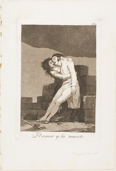 Rakkaus ja kuolema, levy kymmenen Los Caprichosista tekijältä Francisco Jose de Goya y Lucientes