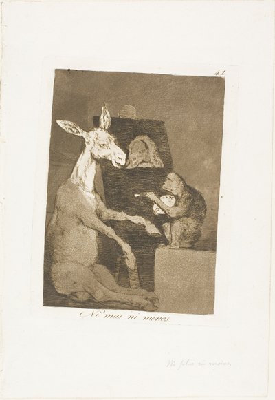 Ei enempää eikä vähempää, levy 41 Los Caprichosista tekijältä Francisco Jose de Goya y Lucientes