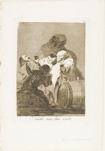 Kukaan ei ole nähnyt meitä, levy 79 Los Caprichosista tekijältä Francisco Jose de Goya y Lucientes