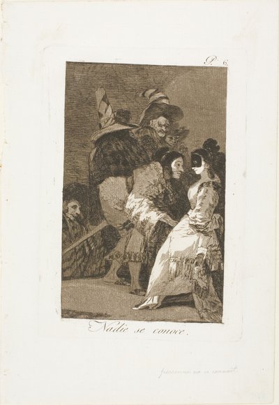 Kukaan ei tunne itseään, levy kuusi Los Caprichosista tekijältä Francisco Jose de Goya y Lucientes