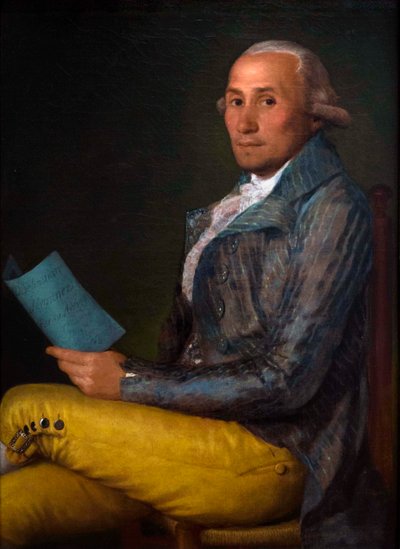 "Sebastian Martinez y Perezin muotokuva (1747-1800)" Francisco de Goya y Lucientesin (1746-1828) maalaus Francisco de Goya y Lucientesin (1746-1828) maalaus 1792 Öljy kankaalle Mitt. 93 x 68 cm Metropolitan Museum of Art, New York tekijältä Francisco Jose de Goya y Lucientes