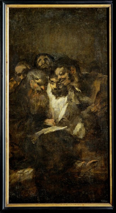 Lukeminen, myös poliitikot ... (maalaus kankaalle) tekijältä Francisco Jose de Goya y Lucientes
