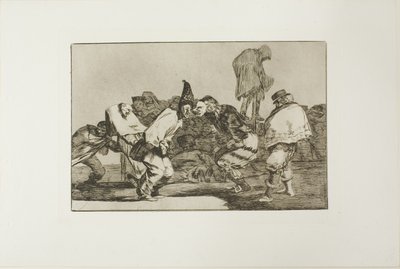 Iloitse, karnevaali, sillä huomenna tulet olemaan tuhkaa, levy 14 Los Proverbiosista tekijältä Francisco Jose de Goya y Lucientes