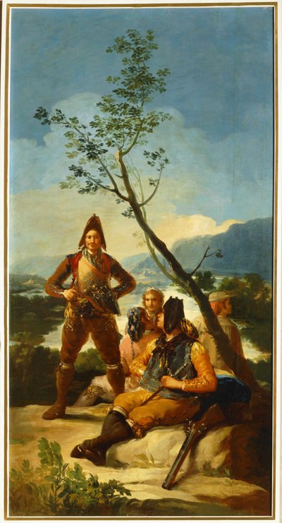 Sotilaat vartioivat tupakkakaupan reittejä ... (maalaus kankaalle) tekijältä Francisco Jose de Goya y Lucientes