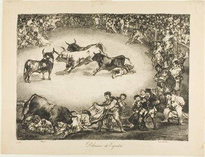 Espanjalainen viihde, elokuvasta The Bulls of Bordeaux tekijältä Francisco Jose de Goya y Lucientes