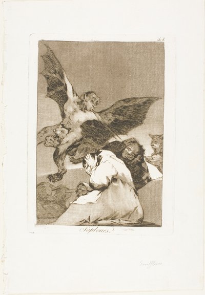 Tale-Bearers - Blasts of Wind, levy 48 Los Caprichosilta tekijältä Francisco Jose de Goya y Lucientes
