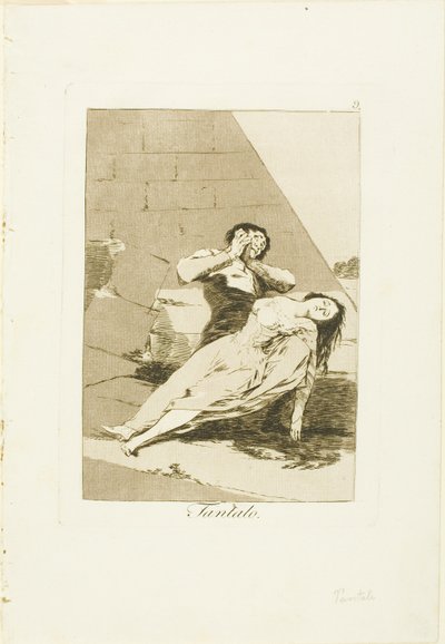 Tantalus, levy 9, Los Caprichos tekijältä Francisco Jose de Goya y Lucientes