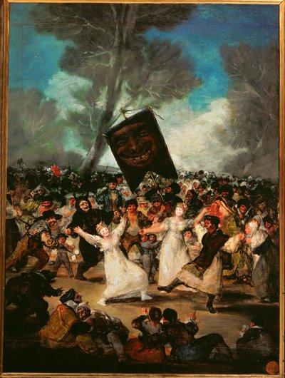 Sardiinin hautaaminen (maalaus puulle) tekijältä Francisco Jose de Goya y Lucientes