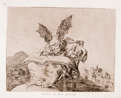 The Disasters of War : Yleistä hyvää vastaan (etsaus valmistelevasta piirustuksesta tekijältä Francisco de Goya