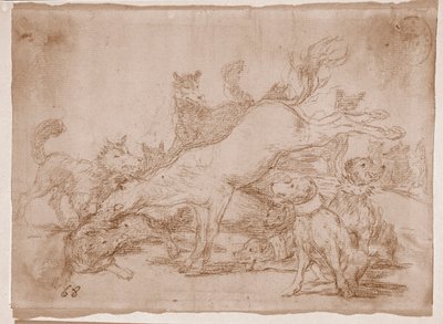 The Disasters of War: Hän puolustaa hyvin (valmistelupiirros tekijältä Francisco de Goya