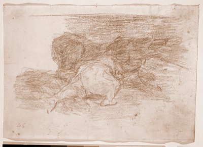 The Disasters of War: Hän saa joitain etuja (valmistelupiirros tekijältä Francisco de Goya