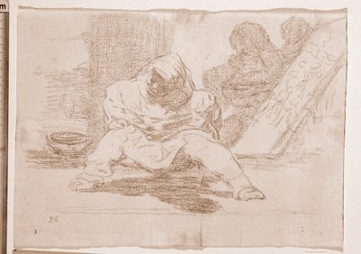 Sodan katastrofit: Mitä hulluutta! (valmistelupiirros tekijältä Francisco de Goya