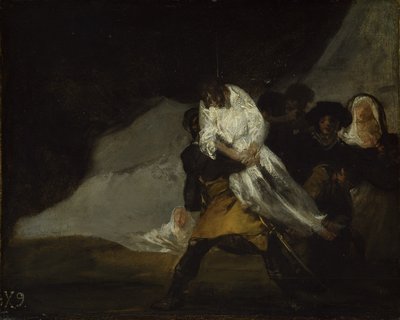 Hirtetty munkki, noin 1810 tekijältä Francisco de Goya