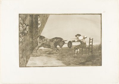 Martinchon rohkeus kehässä Saragossassa, levy 18 The Art of Bullfightingista tekijältä Francisco Jose de Goya y Lucientes