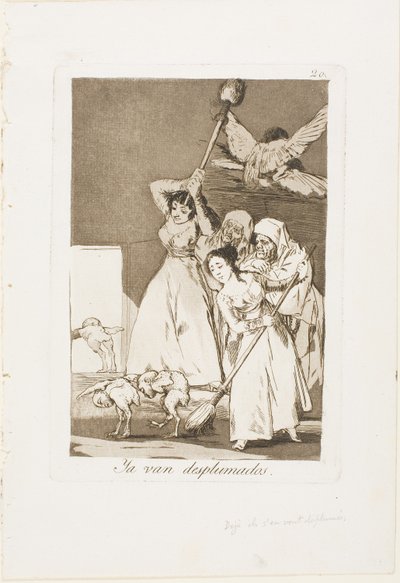 There They Go Plucked (eli fleeced), levy 20 Los Caprichosista tekijältä Francisco Jose de Goya y Lucientes