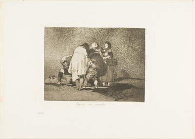 Ei ollut mitään tehtävissä ja hän kuoli, levy 53 julkaisusta The Disasters of War tekijältä Francisco Jose de Goya y Lucientes