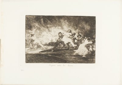 He pakenevat liekkien läpi, levy 41 The Disasters of Warista tekijältä Francisco Jose de Goya y Lucientes