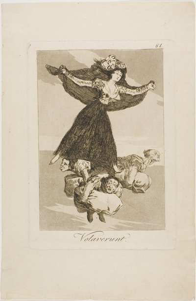 He ovat lentäneet, levy 61 Los Caprichosista tekijältä Francisco Jose de Goya y Lucientes
