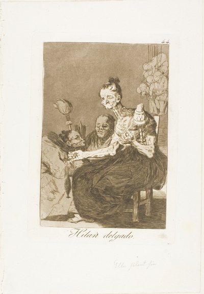 He pyörivät hienosti, levy 44 Los Caprichosista tekijältä Francisco Jose de Goya y Lucientes