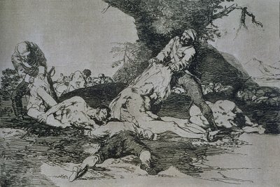 He käyttävät niitä, levy 16 "The Disasters of War" tekijältä Francisco Jose de Goya y Lucientes