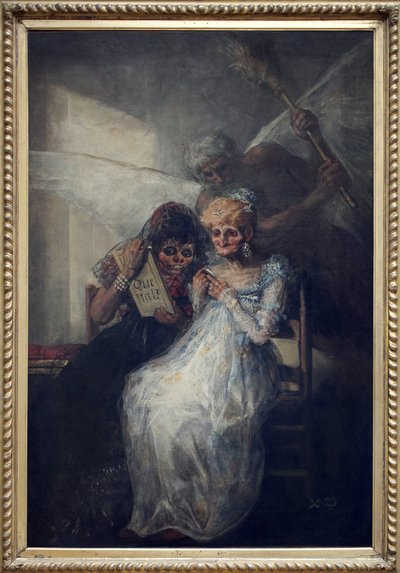 Aika, sanoi Les Vieilles. Francisco de Goya y Lucientesin (1746-1828) maalaus, öljy kankaalle, noin 1808-1812, espanjalainen taide 1800-luvun alussa. Lillen taidemuseo. tekijältä Francisco de Goya