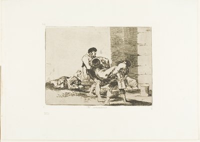Hautausmaalle, levy 56 The Disasters of Warista tekijältä Francisco Jose de Goya y Lucientes