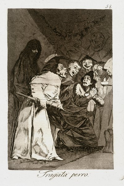 Niele se, koira (Caprichos 58) tekijältä Francisco Jose de Goya y Lucientes