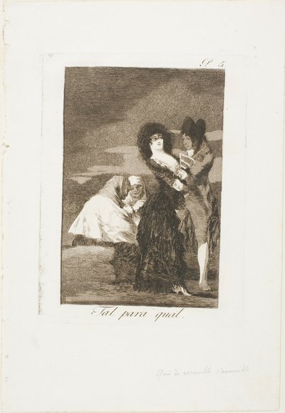 Two of a Kind, levy viisi Los Caprichosista tekijältä Francisco Jose de Goya y Lucientes