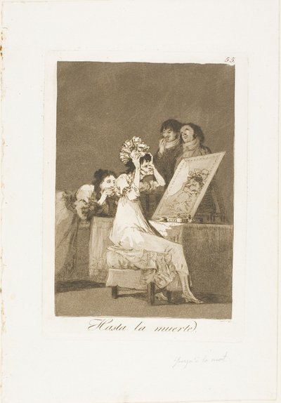 Kuolemaan asti, levy 55 Los Caprichosista tekijältä Francisco Jose de Goya y Lucientes