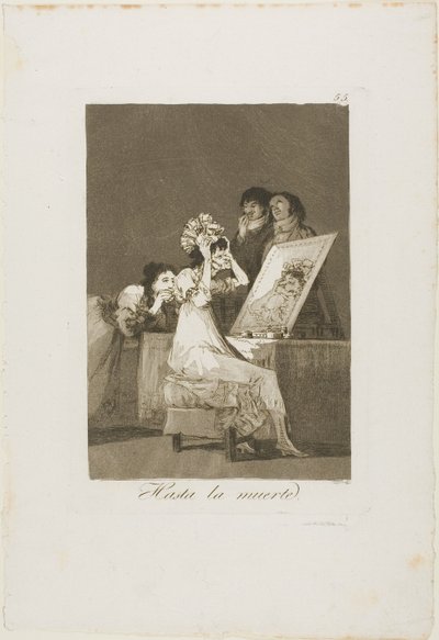 Kuolemaan asti, levy 55 Los Caprichosista tekijältä Francisco Jose de Goya y Lucientes
