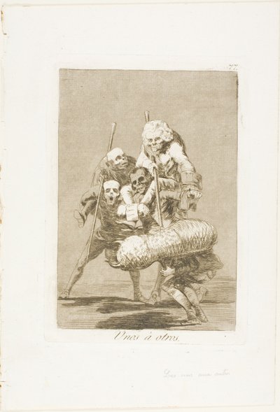Mitä toinen tekee toiselle, levy 77 Los Caprichosilta tekijältä Francisco Jose de Goya y Lucientes