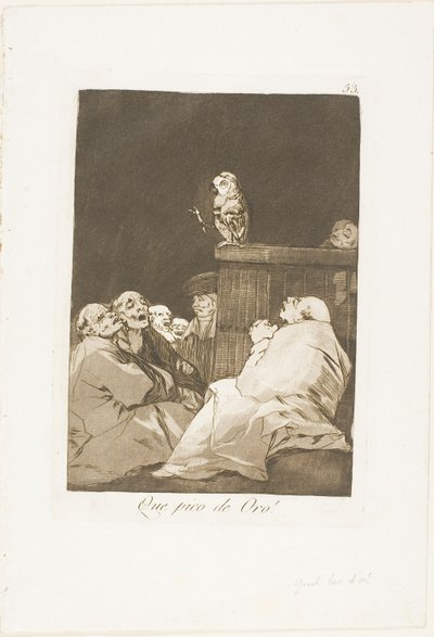 Mikä kultanokka!, levy 53 Los Caprichosista tekijältä Francisco Jose de Goya y Lucientes