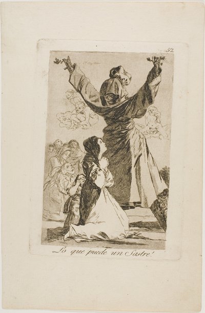 Mitä räätäli voi tehdä!, levy 52, Los Caprichos tekijältä Francisco Jose de Goya y Lucientes